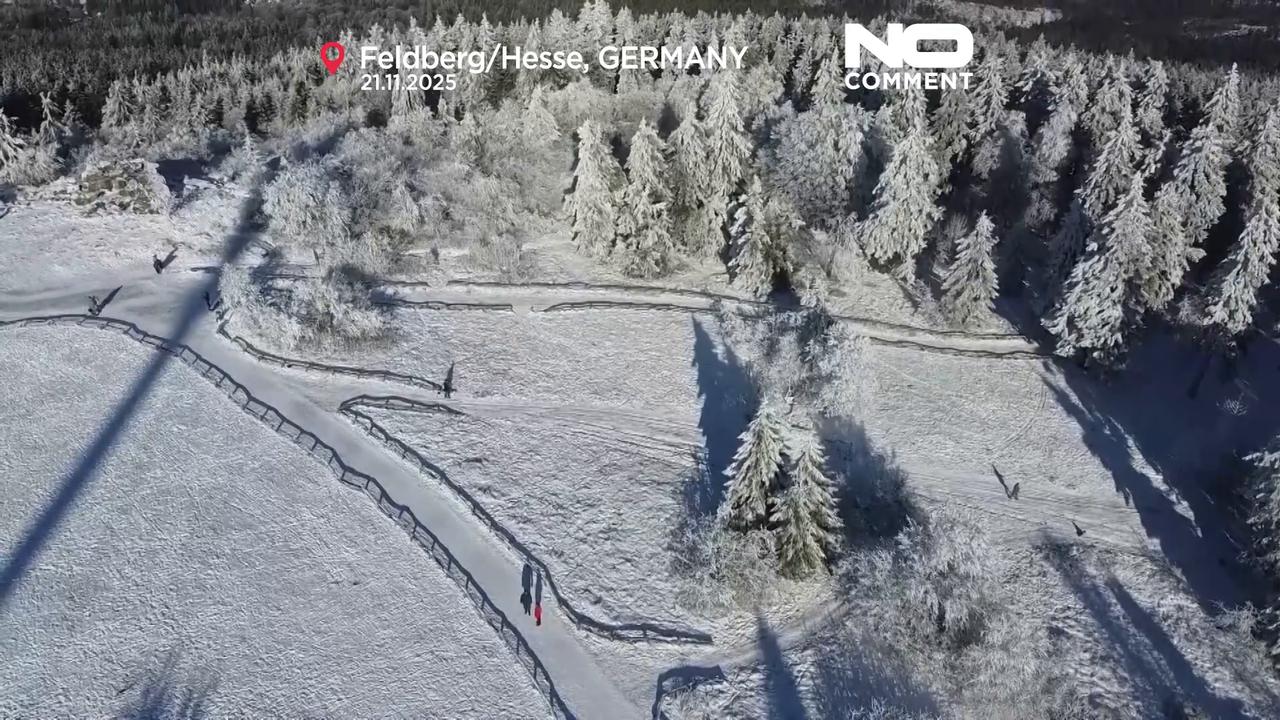 Video thumbnail for Winter arrives in German state of Hesse with temperatures below zero
