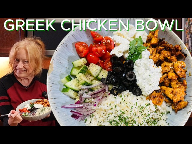 Video thumbnail for Easy GREEK STYLE CHICKEN BOWL Great Lunch Idea