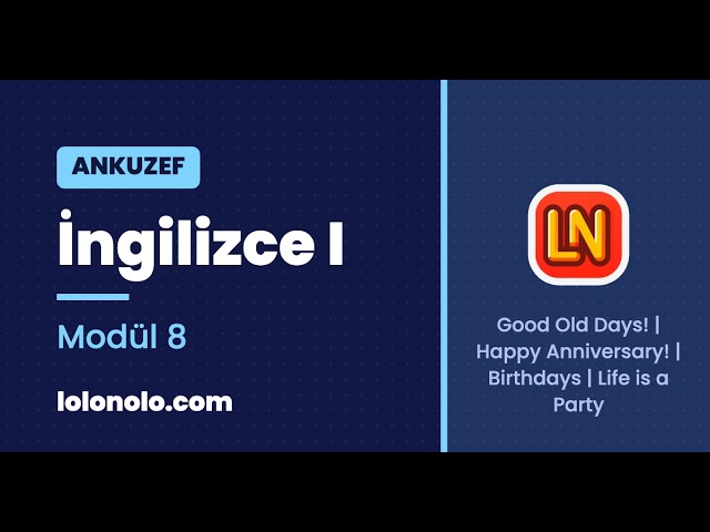 Video thumbnail for Ankuzef İngilizce I Modül 8 Deneme Sınavı