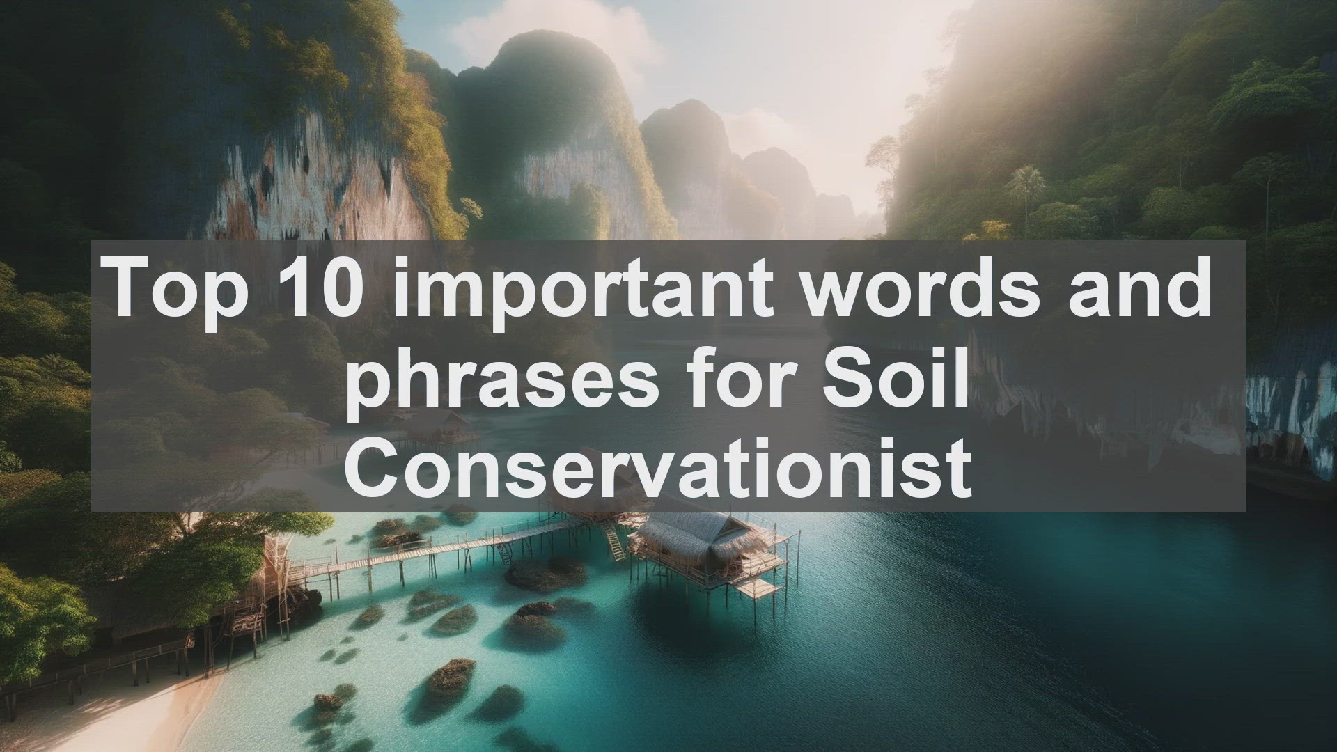'Video thumbnail for Top 10 important words and phrases for Soil Conservationist'