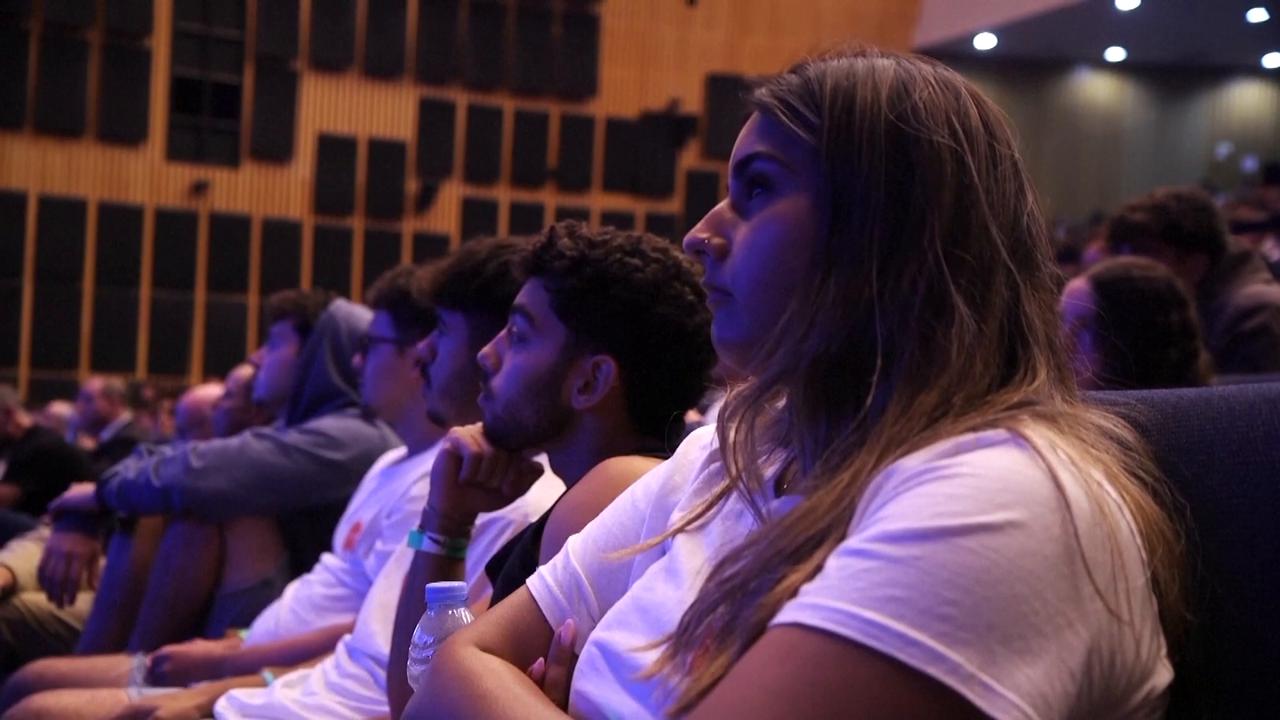 Video thumbnail for Israel: Tel Aviv event aims to engage first-time voters ahead of elections.