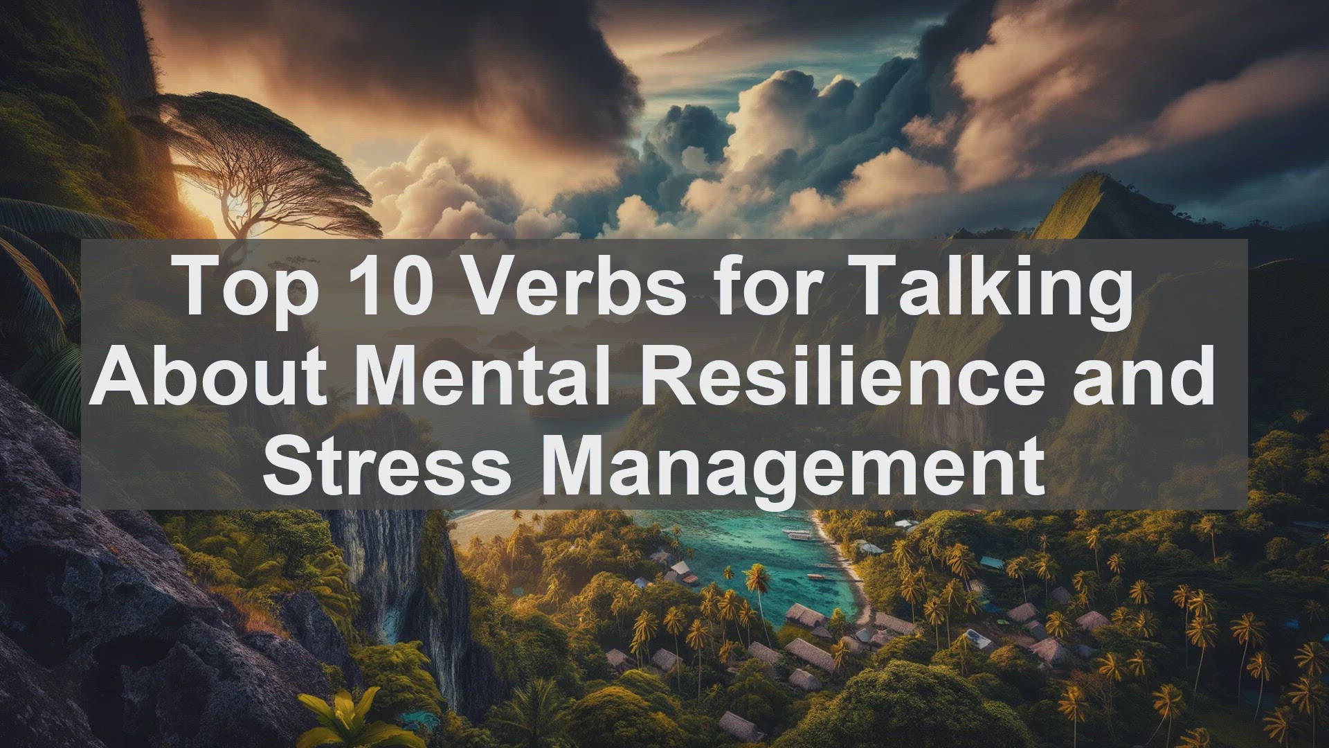 'Video thumbnail for Top 10 Verbs for Talking About Mental Resilience and Stress Management'