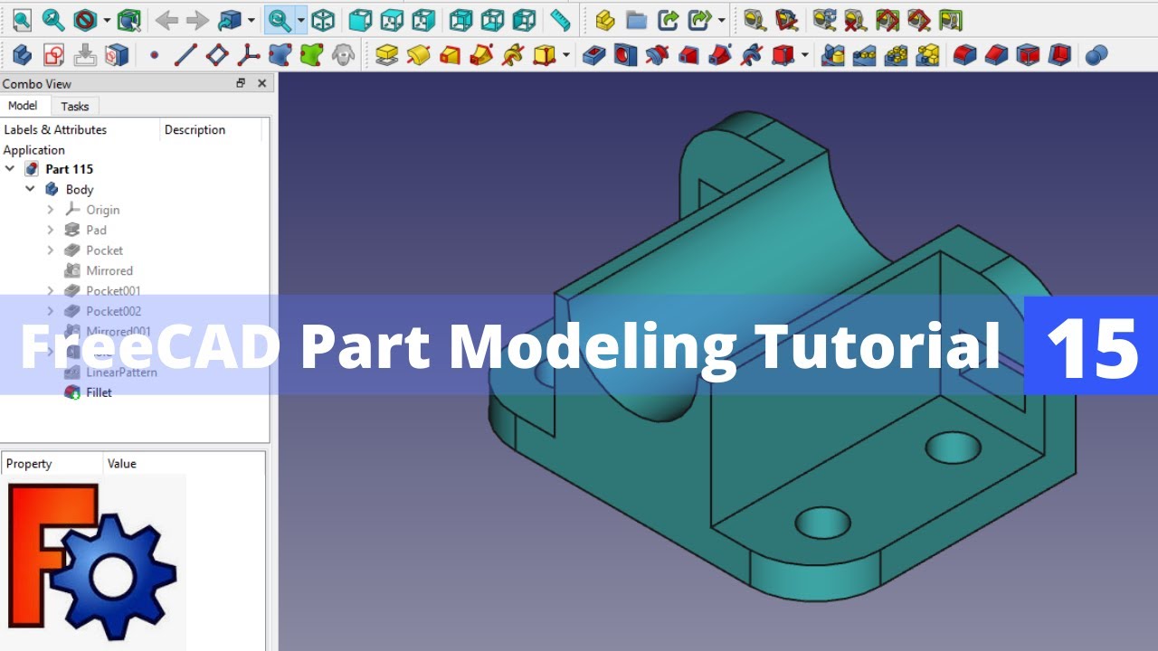 'Video thumbnail for FreeCAD Part Modeling Tutorial 15 | FreeCAD Tutorial | FreeCAD Beginner Tutorial | Mechnexus |'