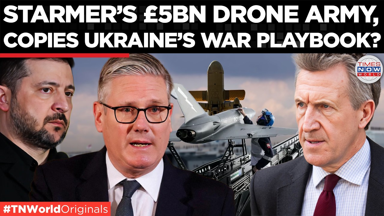 Video thumbnail for BRITAIN ARMS UP: Starmer Builds £5BN Drone Army Based on Ukraine's Battlefield Lessons