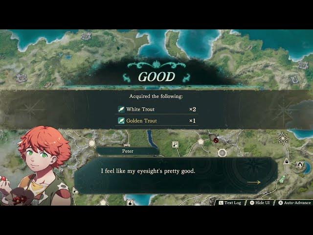 Video thumbnail for Fire Emblem: Fortune's Weave - Cai's Path: Santana Bridge: Search Golden Trout | Vandahl Trading Co