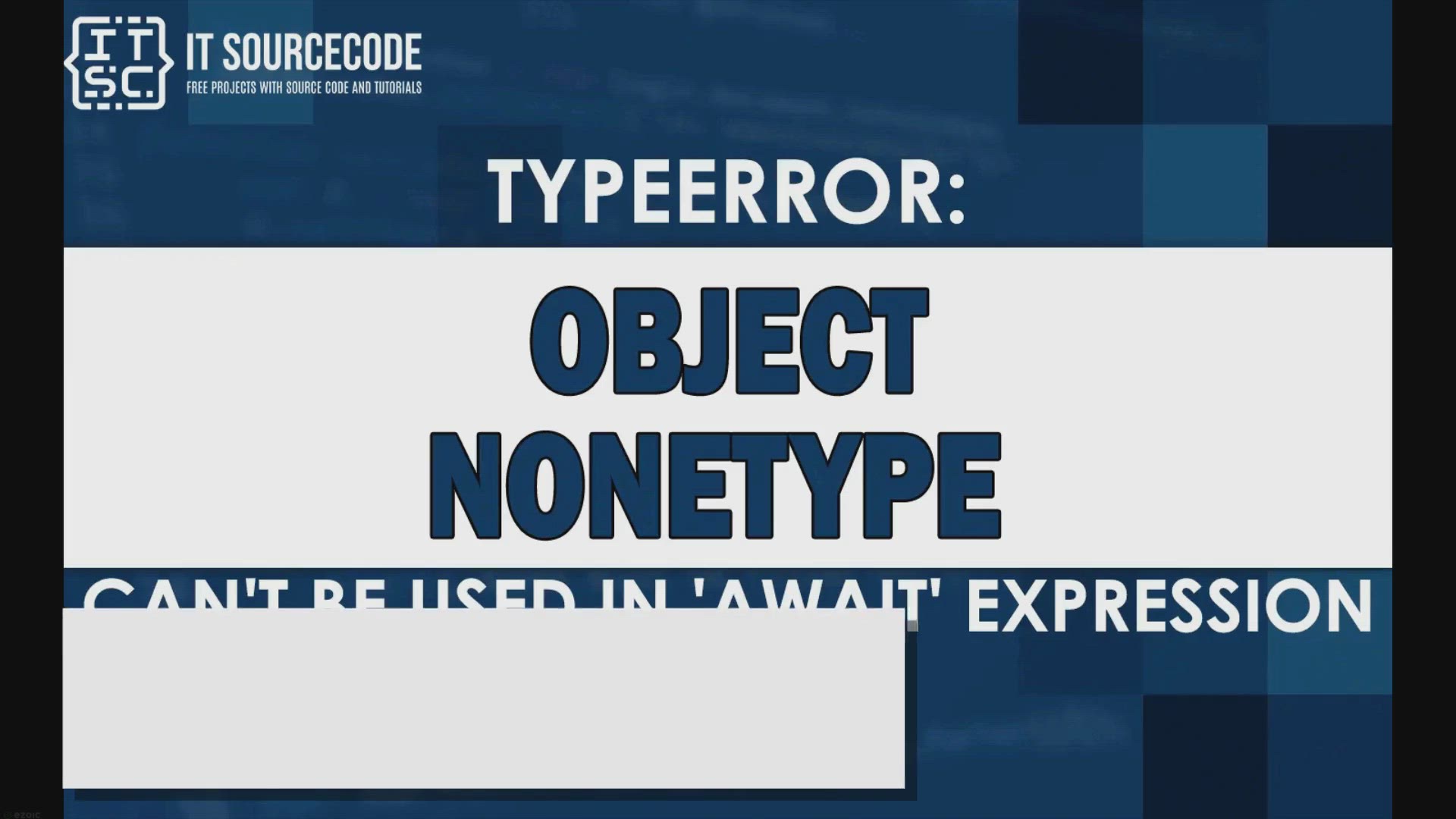 'Video thumbnail for typeerror: object nonetype can’t be used in ‘await’ expression |Fixed'