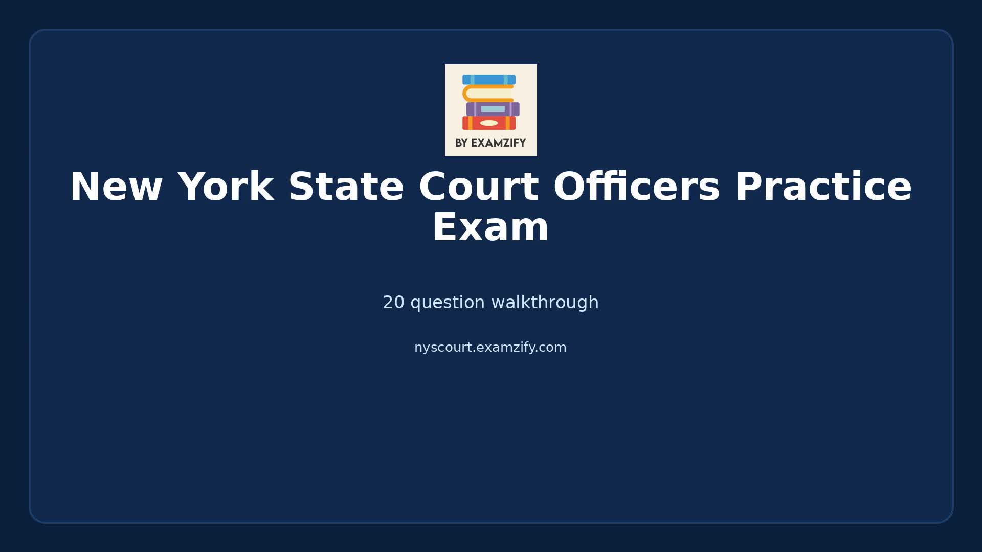 Video thumbnail for New York State Court Officers Practice Exam