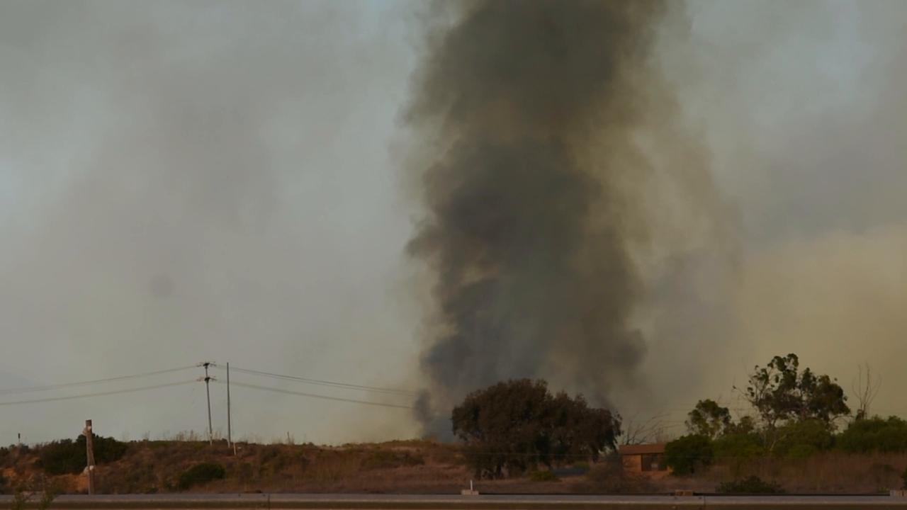 Video thumbnail for CA: Henderson Fire: Camp Pendleton Fire.