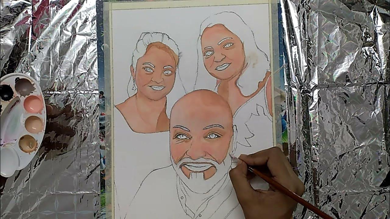 Video thumbnail for Water Color Painting from Scratch | Family Painting | DIY Scratch Art and Painting