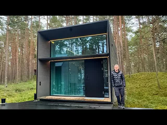 Video thumbnail for kerry tarnow: tour a stunning 300 sq ft koda loft prefab tiny home!