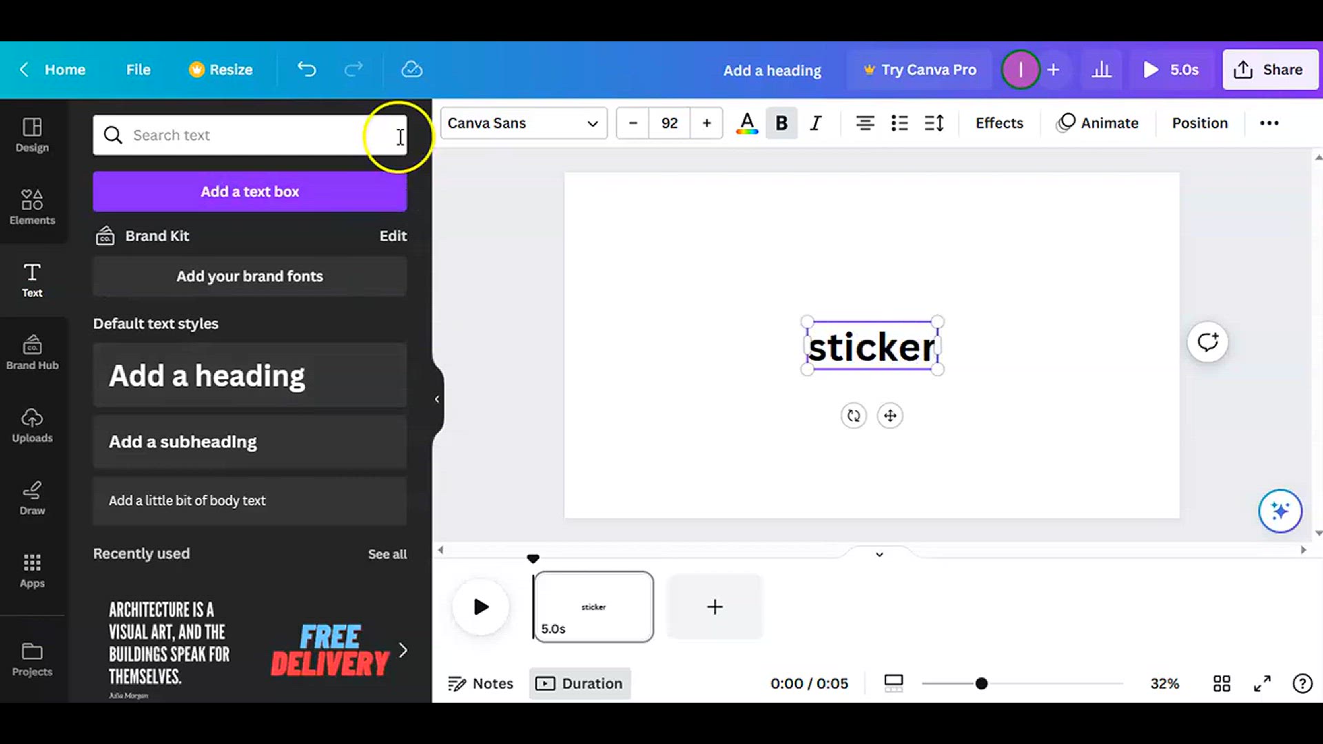 'Video thumbnail for How to Create sticker text effect in canva #eaycanva#canva tutorial'