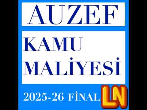 Video thumbnail for Kamu Maliyesi 2025-2026 Final Soruları (Bahar)