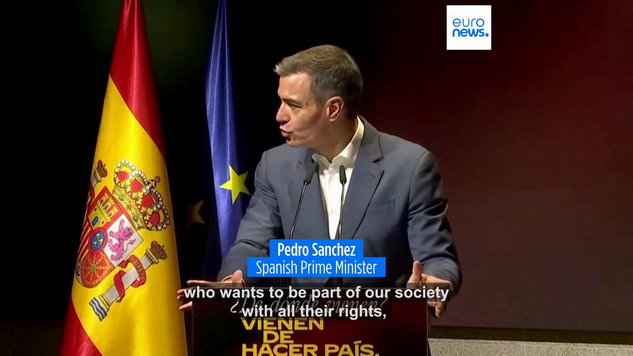 Video thumbnail for Over 1 million migrants apply for Spain's mass regularisation, PM Pedro Sánchez says