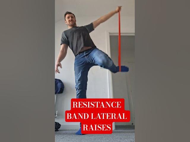Video thumbnail for RESISTANCE BAND LATERAL RAISES #workout #exercise #resistancebands