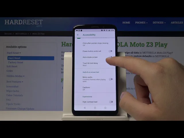 Video thumbnail for How to Activate High Contrast Text on Motorola Moto Z3 Play – Display Settings