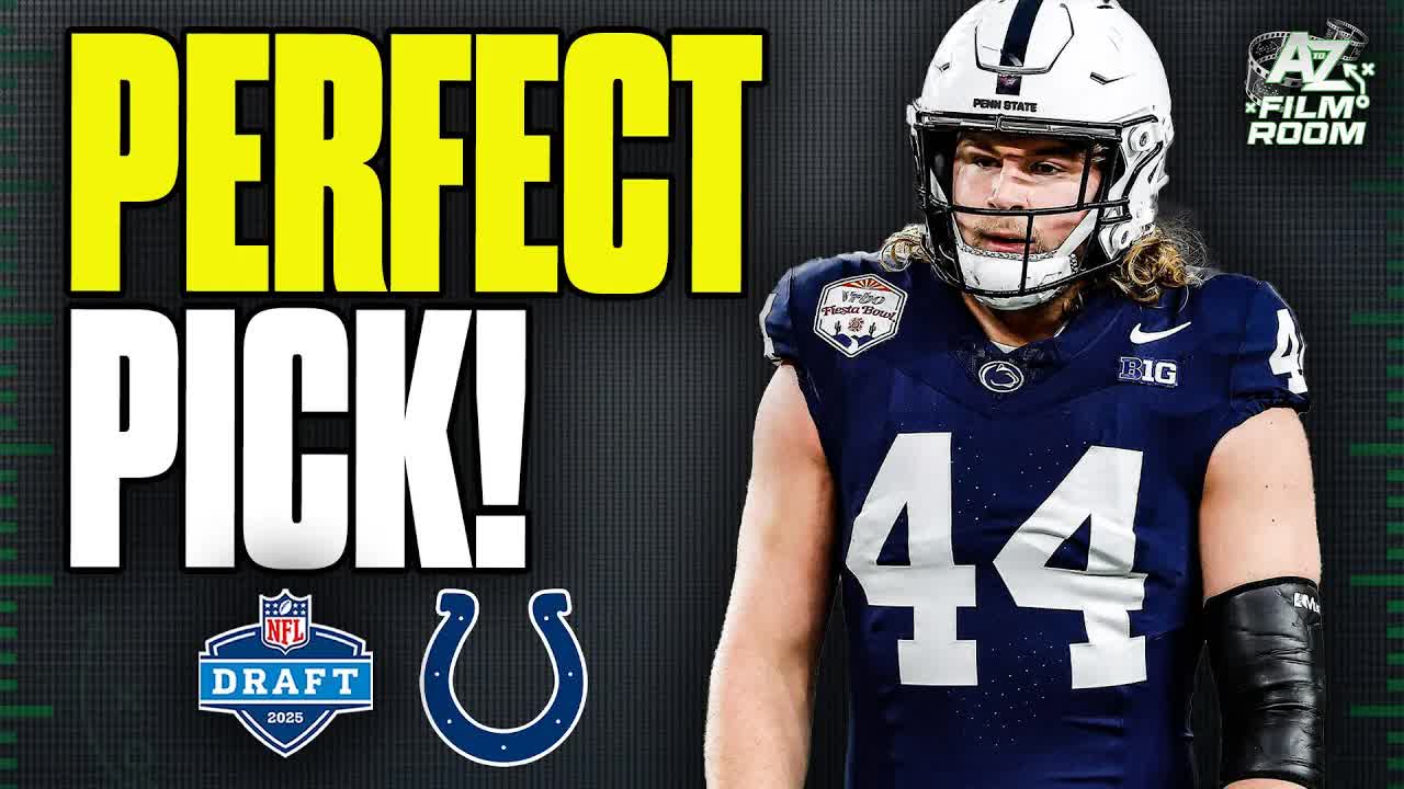 Video thumbnail for a to z sports film room: tyler warren: pro bowl potential for colts offense?