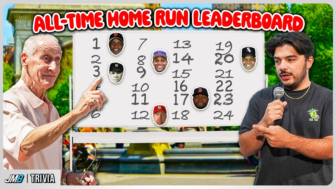 Video thumbnail for Does NYC know the top 25 home run hitters of all time?