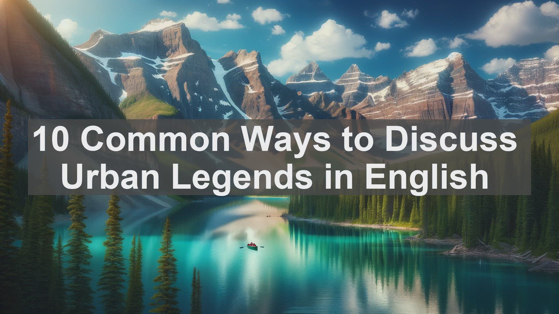 'Video thumbnail for 10 Common Ways to Discuss Urban Legends in English '