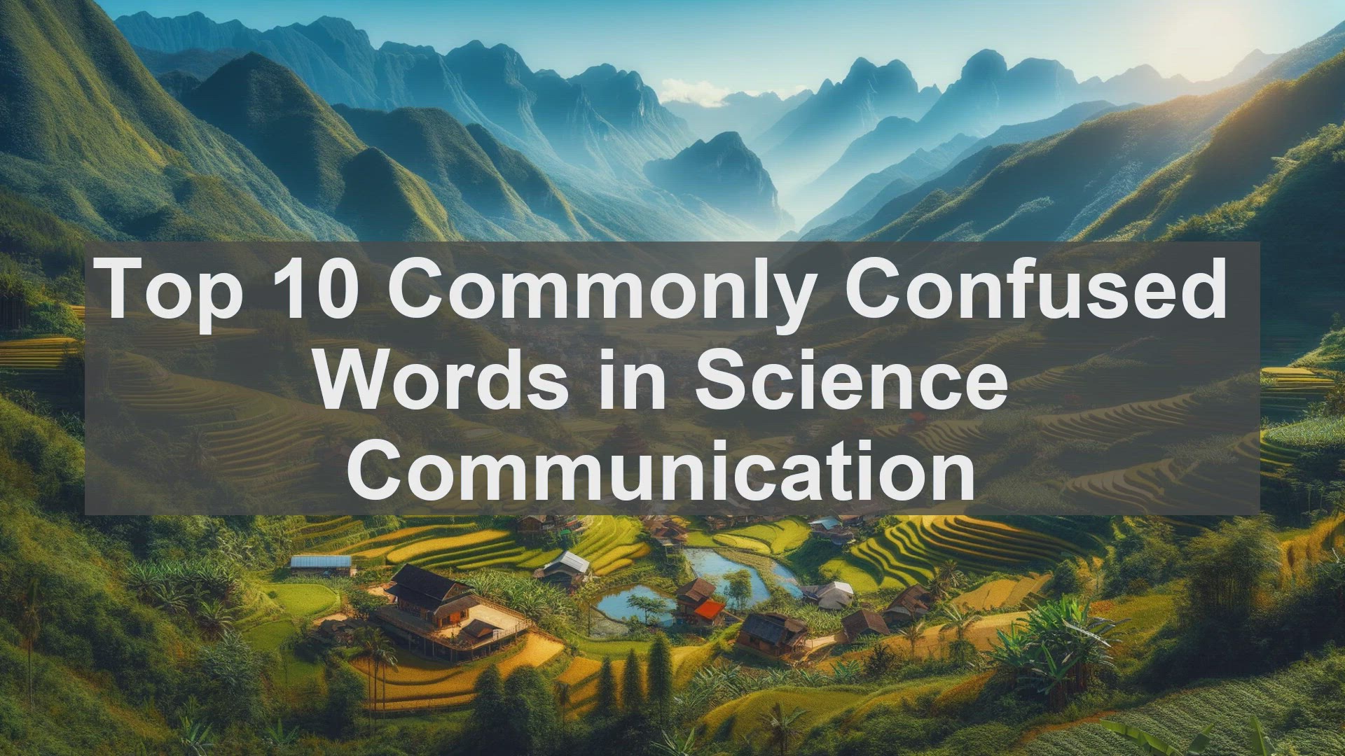 'Video thumbnail for Top 10 Commonly Confused Words in Science Communication'