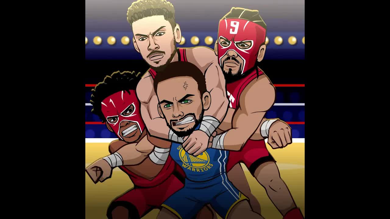 Video thumbnail for NBA Playoffs: Stephen Curry vs. Ja Morant - Wrestlemania Style!