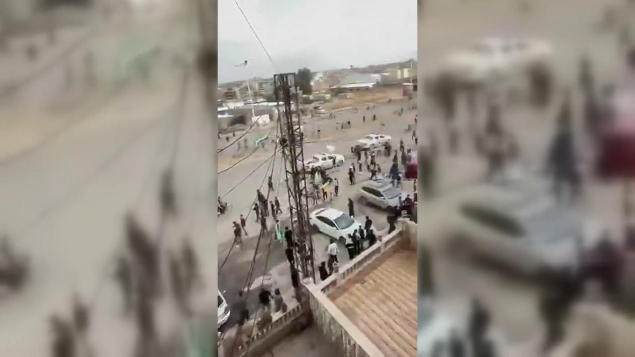 Video thumbnail for Syria: Protests Escalate Into Clashes In Northeastern Syria.