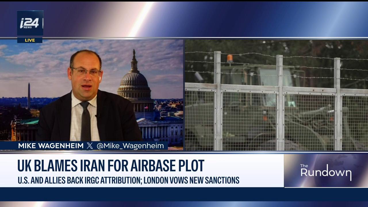 Video thumbnail for UK blames Iran for airbase plot, London vows new sanctions