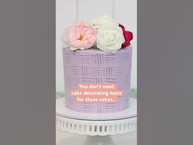 Video thumbnail for 5 cake techniques using utensils already in your kitchen. Which will you try? #cakedecorating