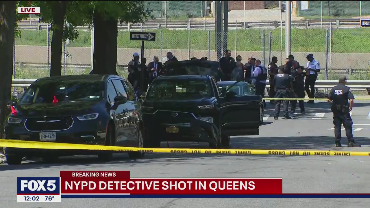 Video thumbnail for Narcotics detective shot during attempted carjacking in Queens while executing search warrant