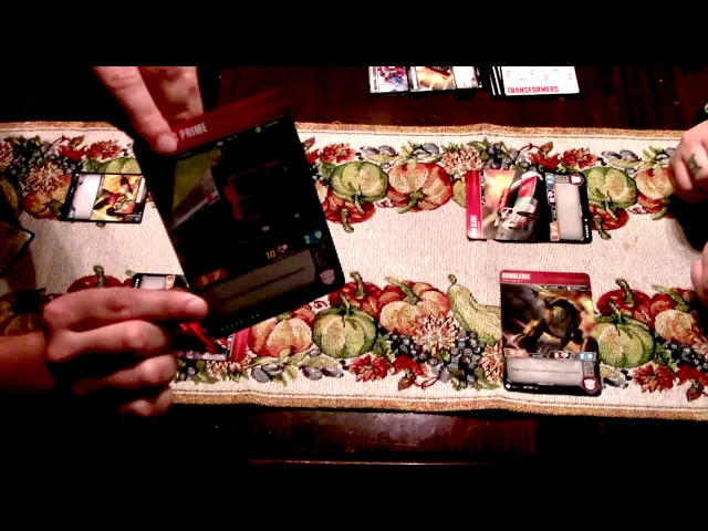Video thumbnail for The Transformers Trading Card Game, Autobot starer set playthrough