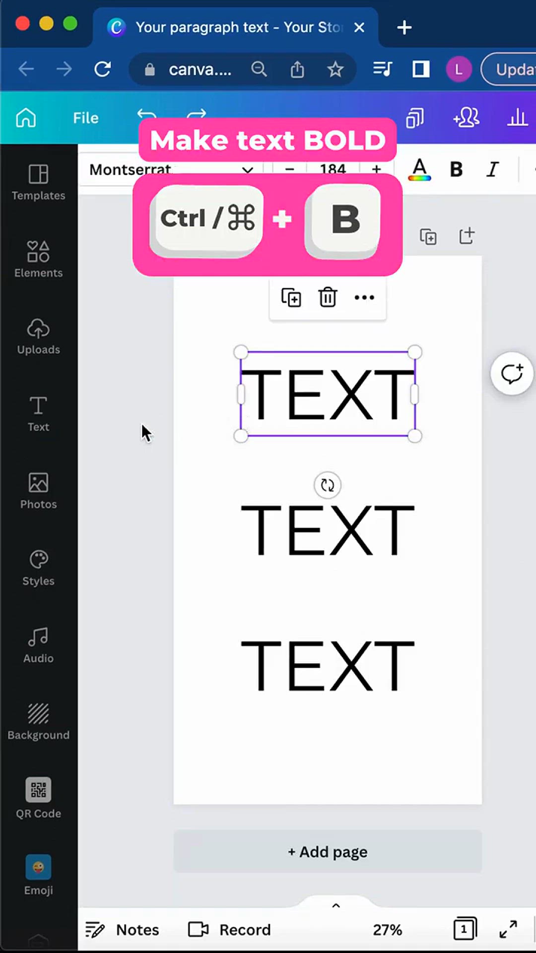 'Video thumbnail for 7 GENIUS Shortcuts _ TEXT EDITING in Canva _ Shorts'