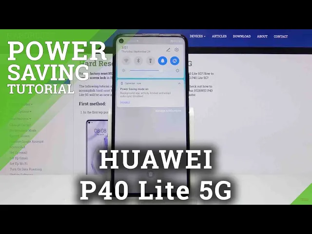Video thumbnail for How to Enable Power Saving Mode on HUAWEI P40 Lite 5G – Turn On Power Saving Mode