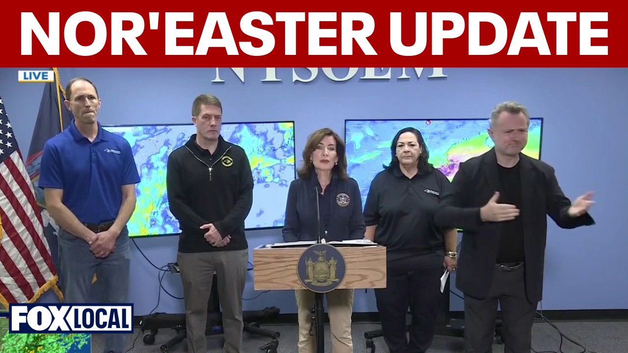 Video thumbnail for Gov. Hochul gives update on nor'easter conditions in New York