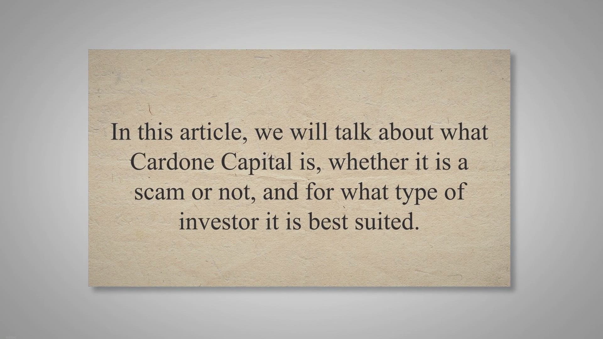 Video thumbnail for Cardone Capital Review: Is Cardone Capital Legit?