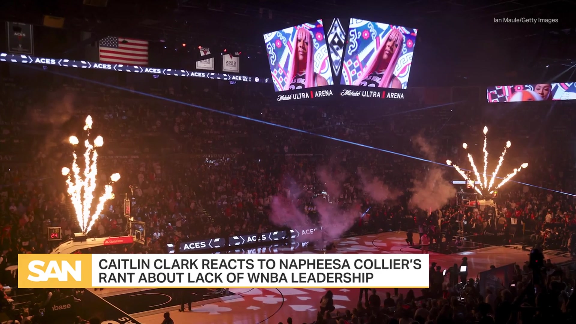 'Video thumbnail for Caitlin Clark backs up Napheesa Collier’s comments about WNBA leadership'