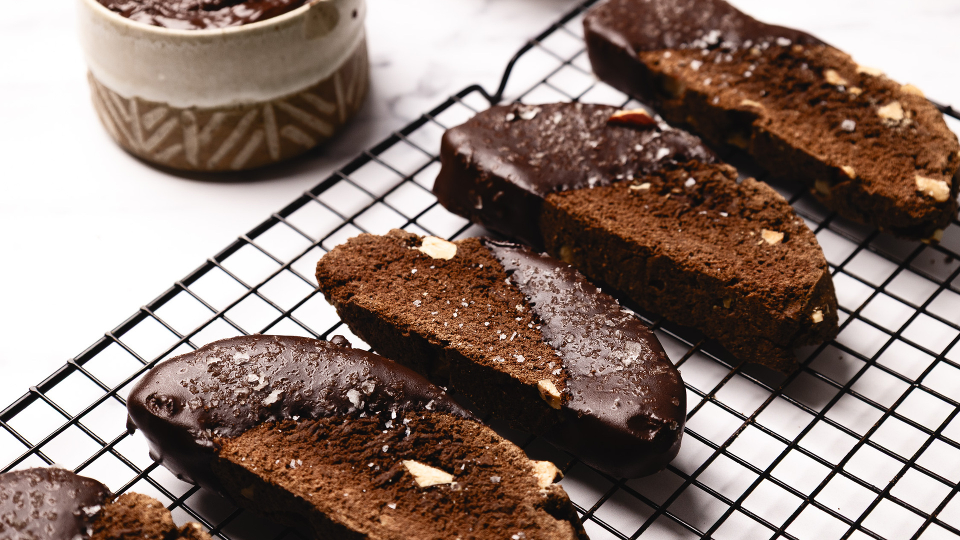 Video thumbnail for Salted Chocolate Almond Biscotti Recipe