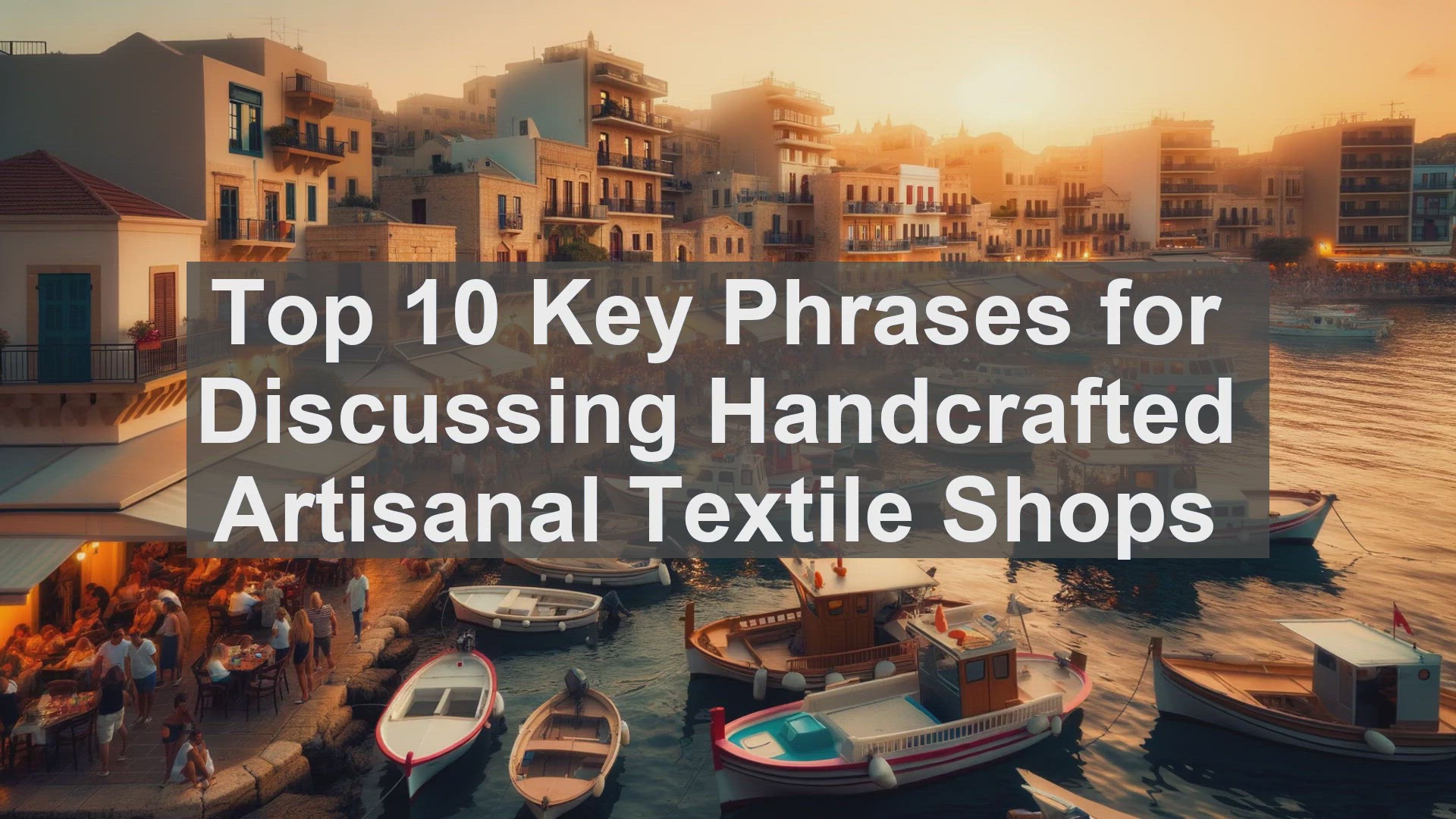 'Video thumbnail for Top 10 Key Phrases for Discussing Handcrafted Artisanal Textile Shops'