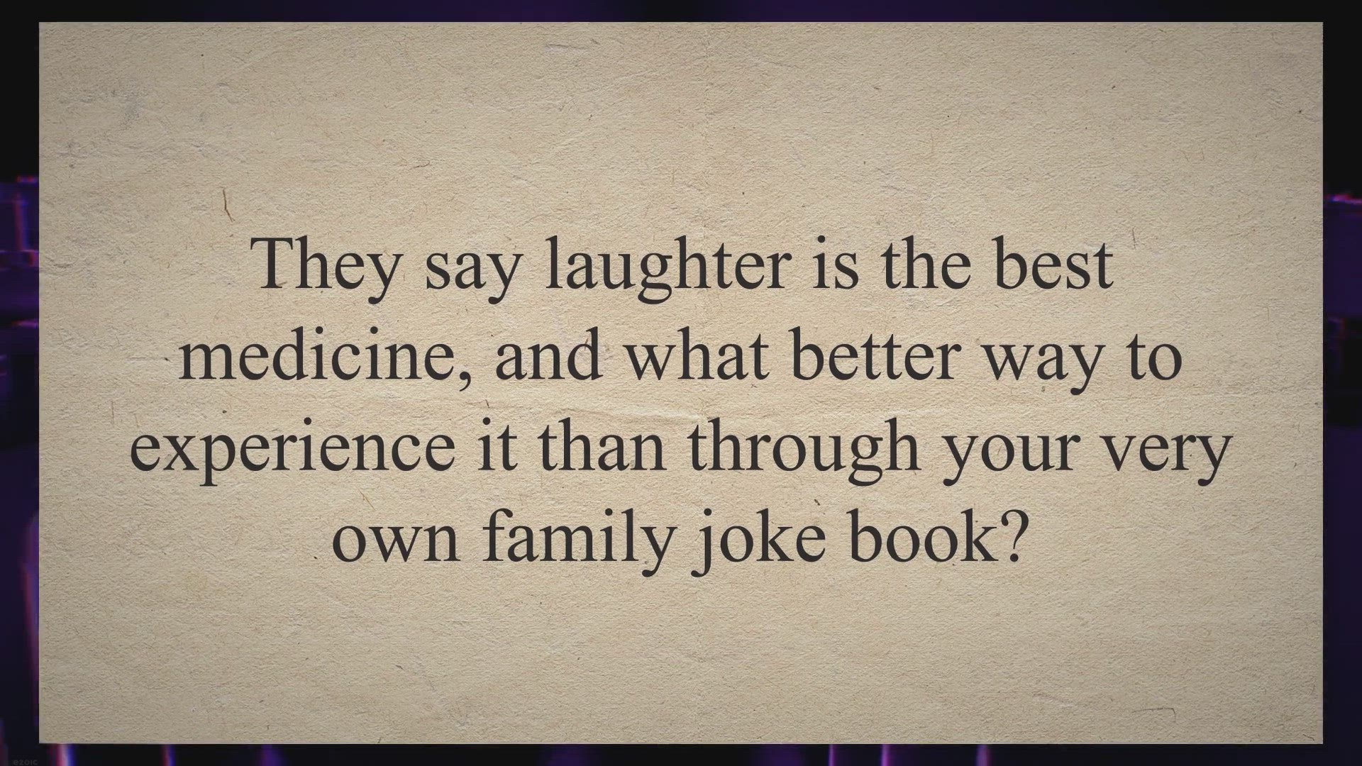 'Video thumbnail for Creating Your Own Family Joke Book'