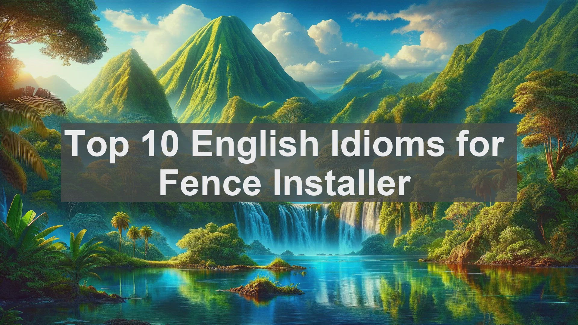 'Video thumbnail for Top 10 English Idioms for Fence Installer'