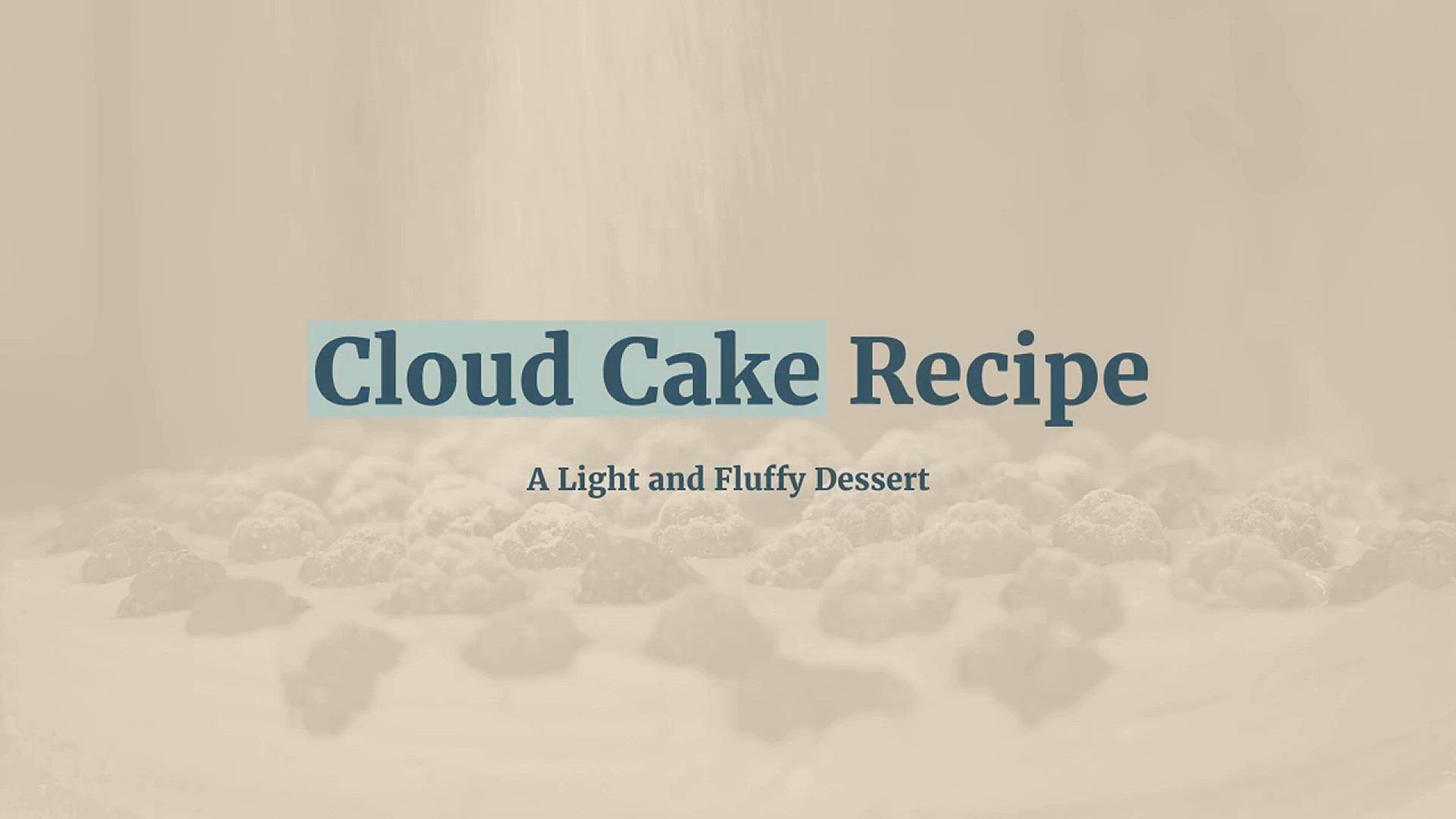 Video thumbnail for Cloud cake recipe