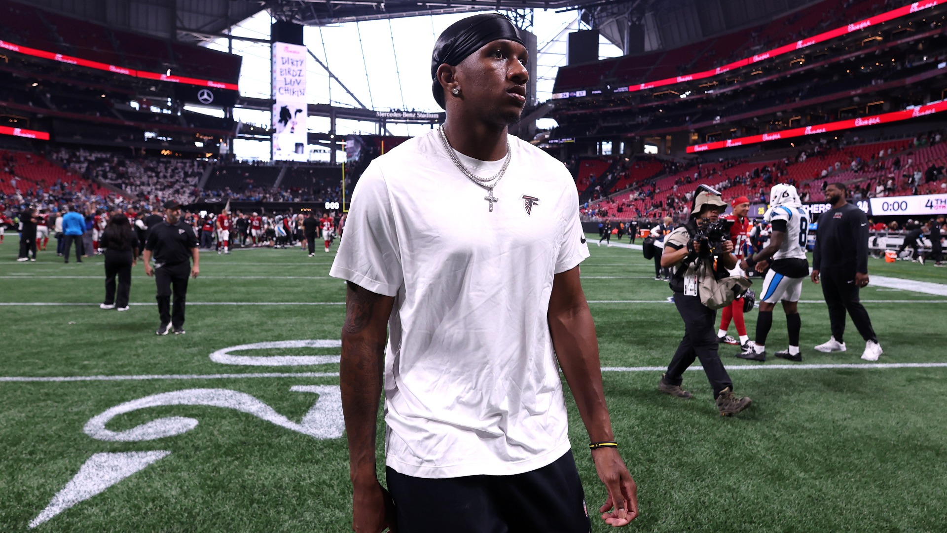 Video thumbnail for David Archer Discusses Penix's Return Tonight vs. Packers