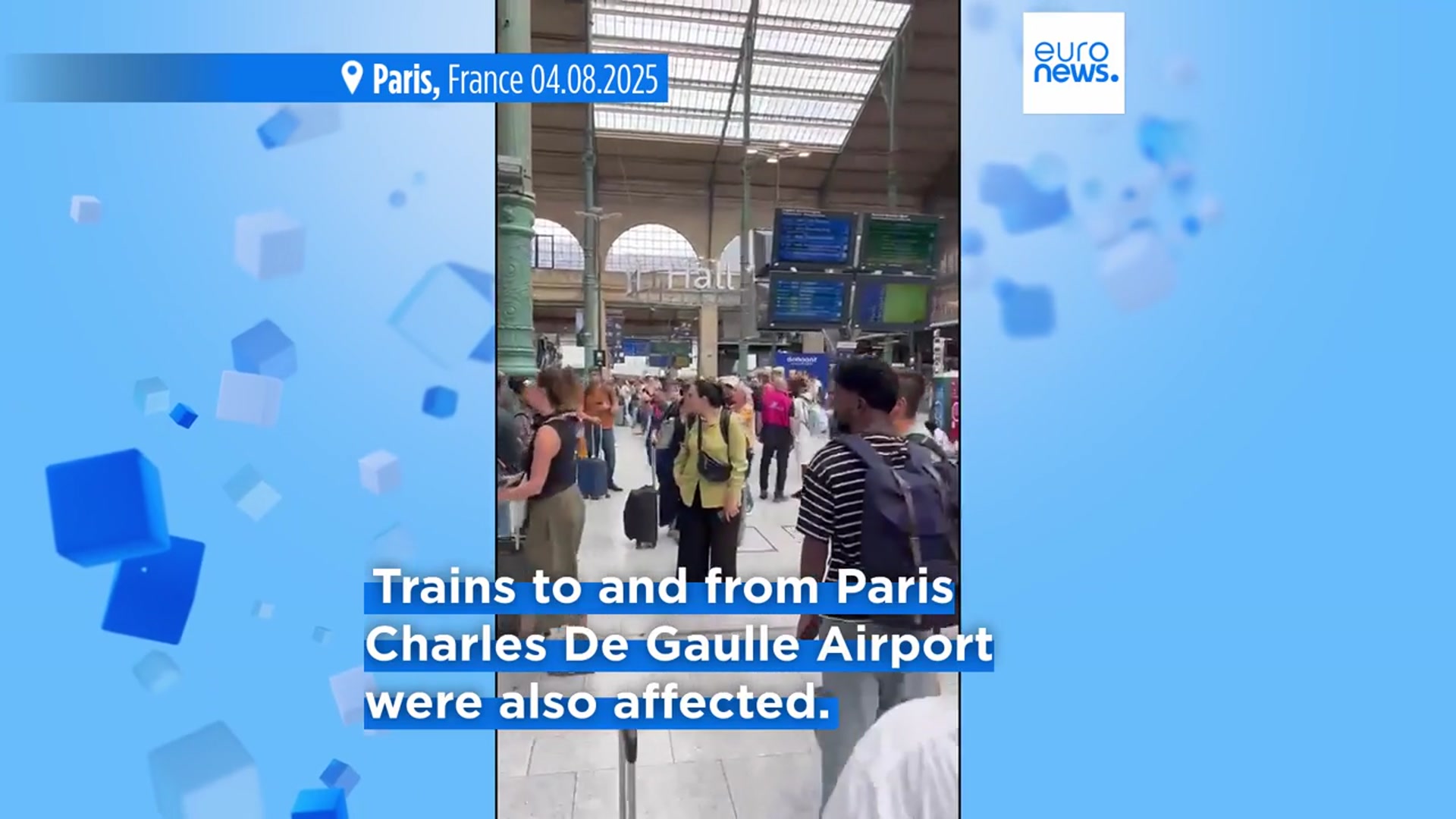 'Video thumbnail for Eurostar trains in France cancelled and delayed amid peak travel season due to latest power outage'
