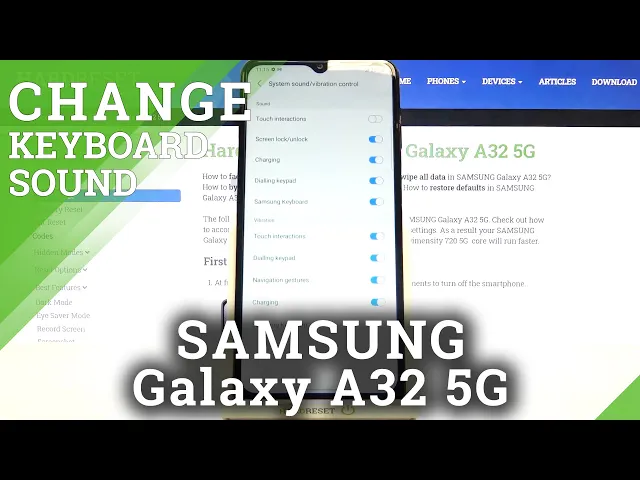 Video thumbnail for How to Turn Off Keyboard Sounds in Samsung Galaxy A32 5G - Manage Android System Sounds