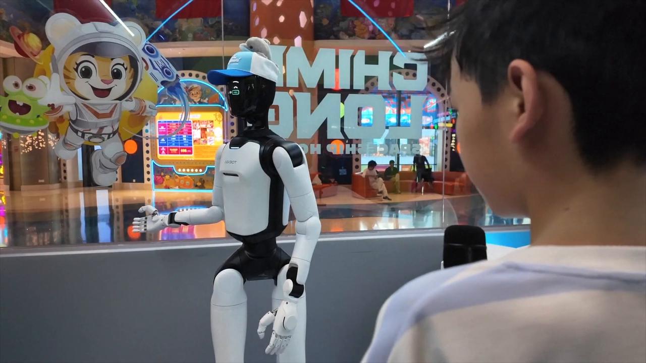 Video thumbnail for China: World's first large-scale embodied-intelligence theme park debuts in China.