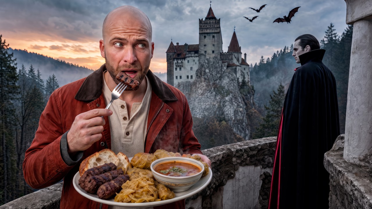 Video thumbnail for Dracula's Castle Is Real? Eating Through Brasov, Transylvania!