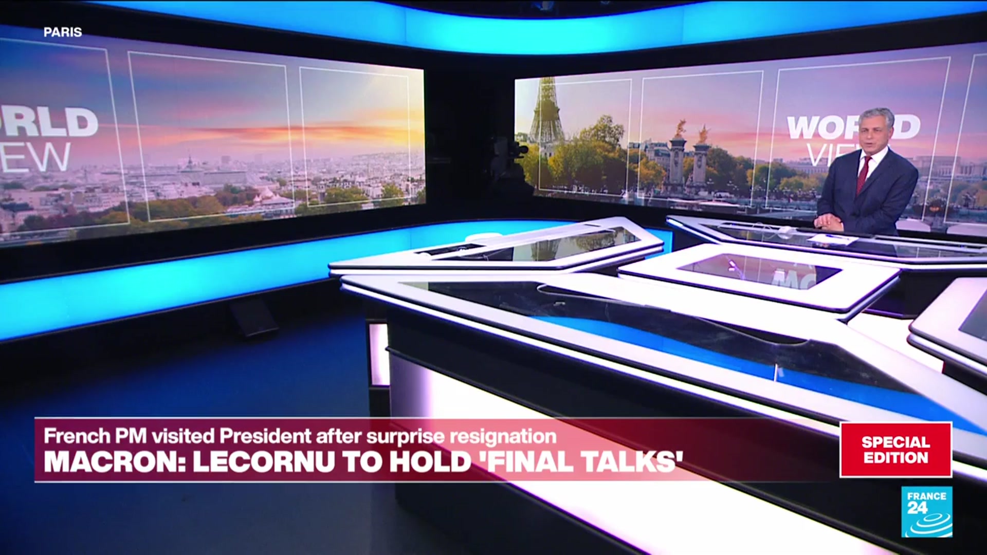 'Video thumbnail for France's Macron tasks outgoing PM Lecornu to hold final talks to stabilize country'