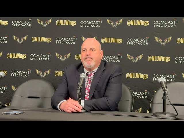Video thumbnail for Wings head coach Paul Day speaks to the media after Buffalo Bandits loss