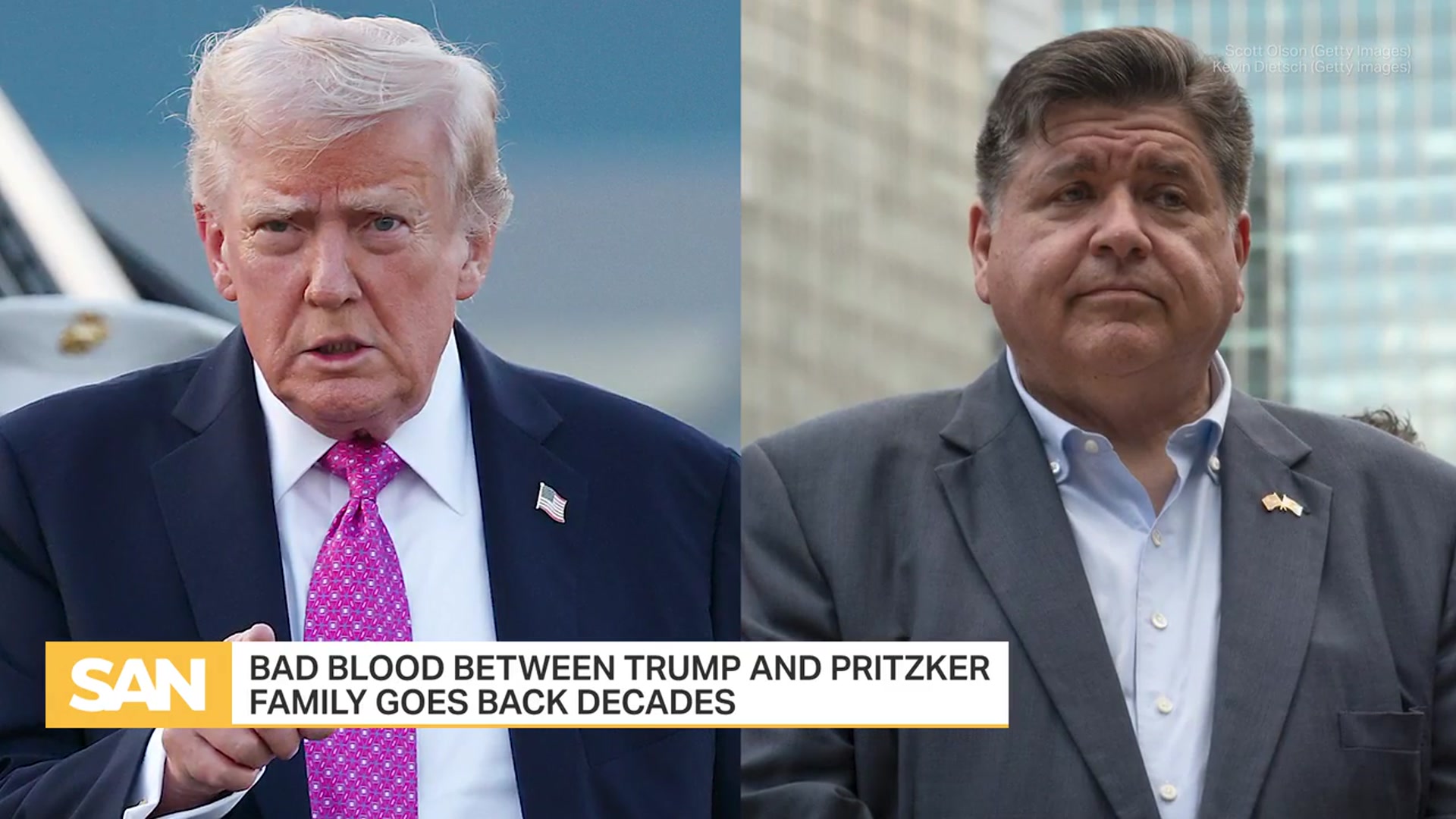 'Video thumbnail for The long history of issues between Trump and the Pritzker family'