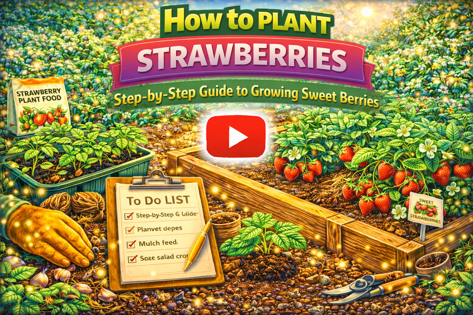 Video thumbnail for How to Plant Strawberries | Step-by-Step Guide to Growing Sweet Berries