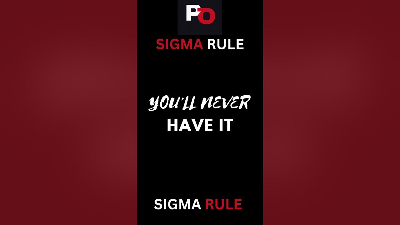 Video thumbnail for Male Sigma Rule #shorts
