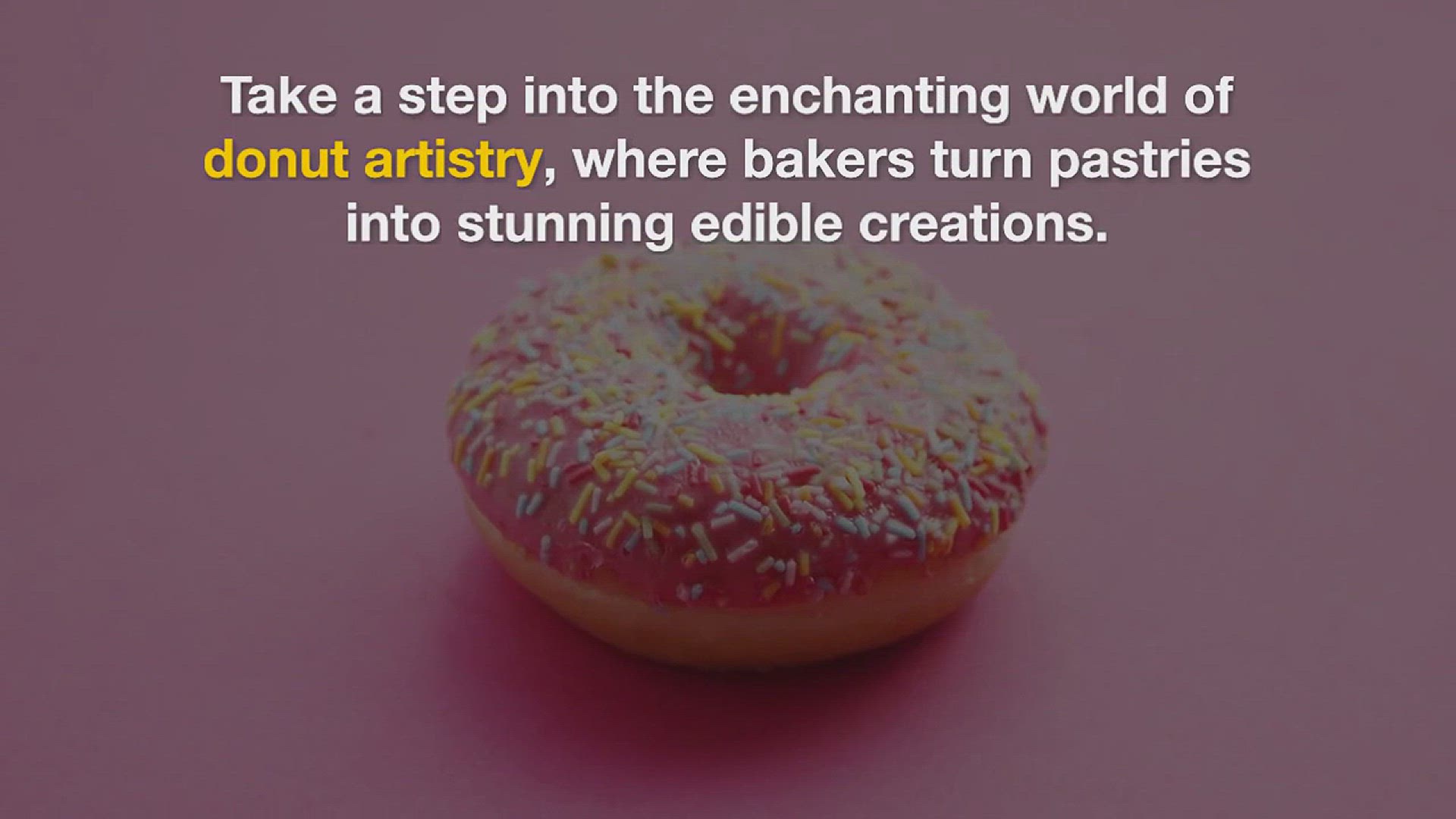 Video thumbnail for Donut Art Creations: Showcase creative donut designs and sculptures.